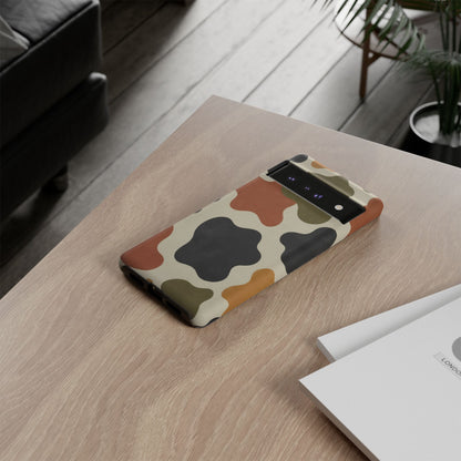 Retro Abstract Camouflage Phone Case — Earth Tone Tough Case
