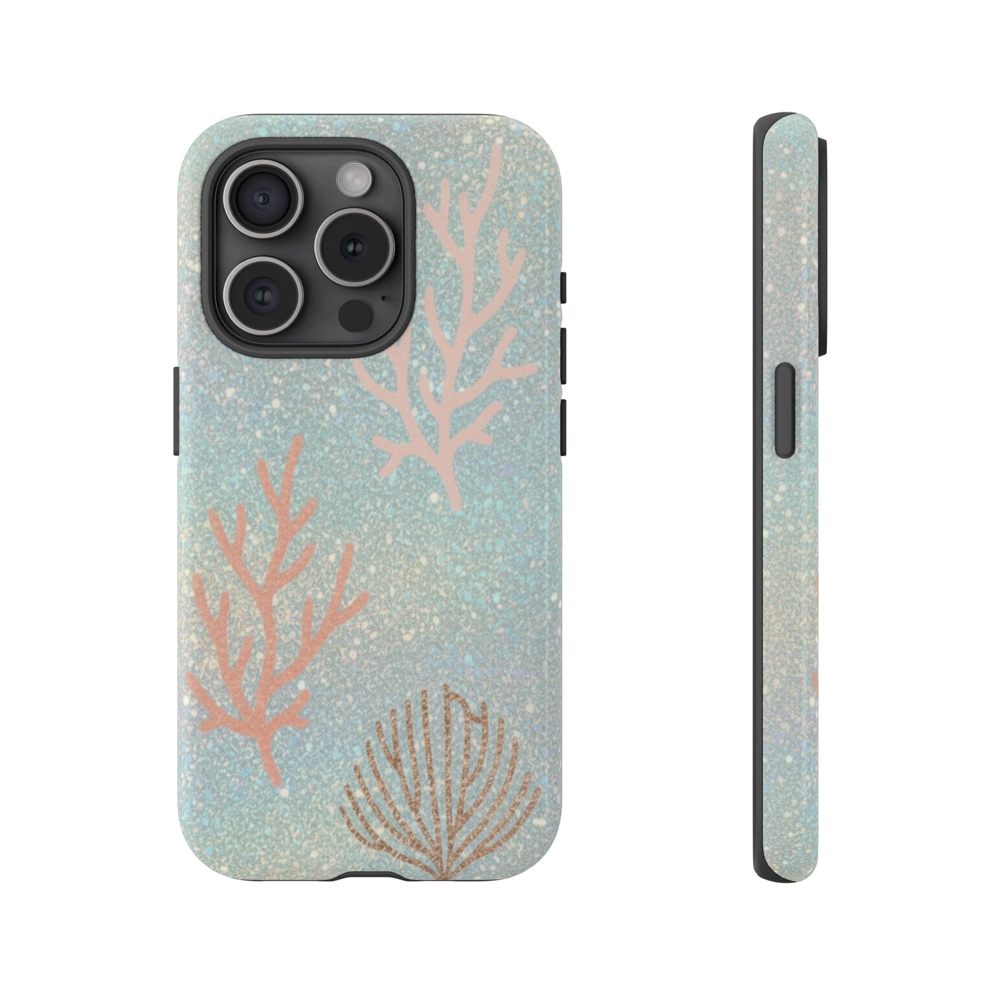 Seafoam Sparkle Phone Case – Coral & Seashell Tough Case