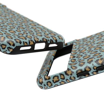 Leopard Print Tough Phone Case - Blue Cheetah Protective Cover