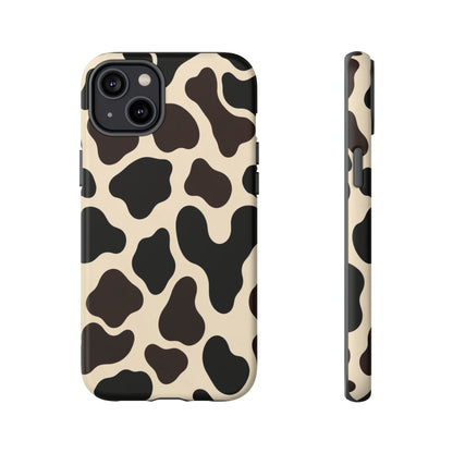 Cow Print Phone Case — Black & Cream Protective  Case