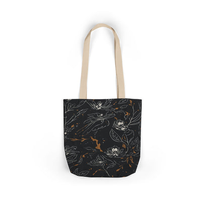 Floral Noir Canvas Tote