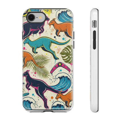 Tough Cases — Colorful Surfing Kangaroo Phone Case
