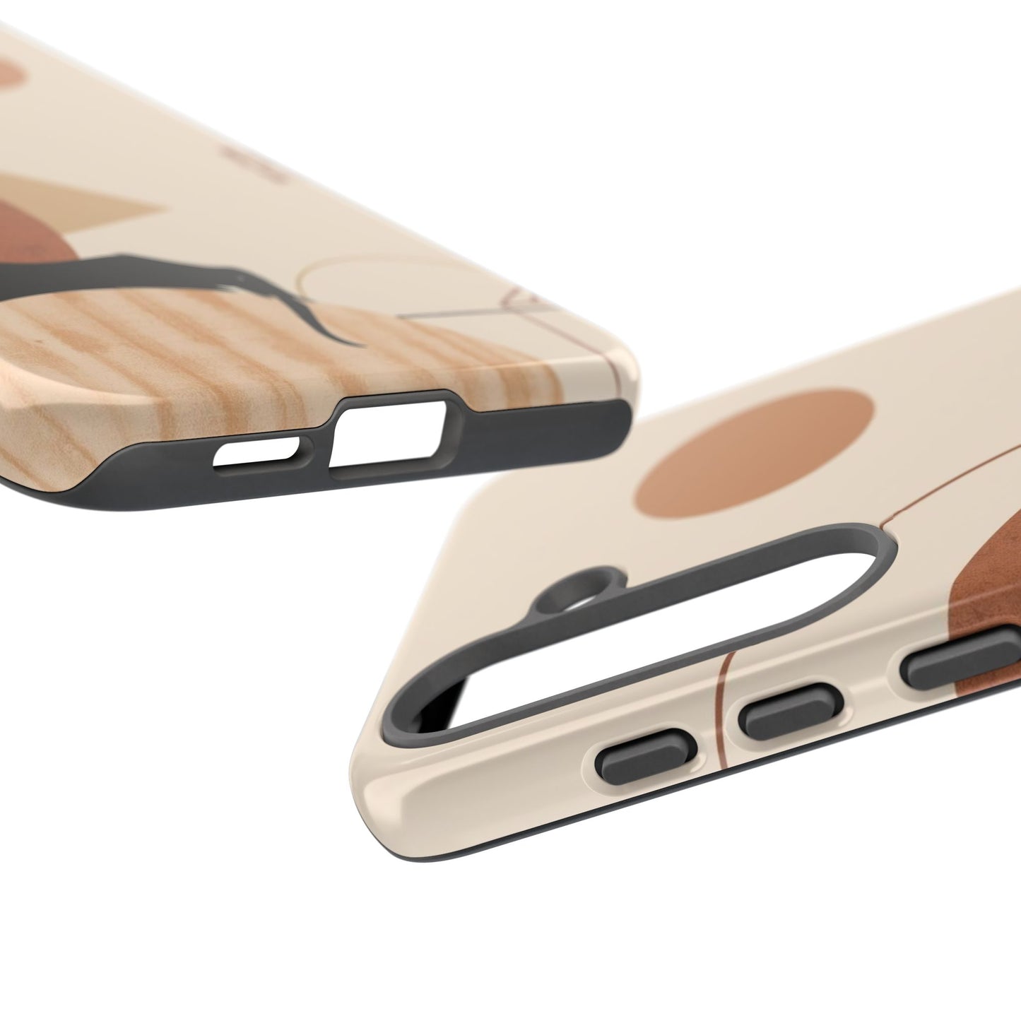 Abstract Earth Tones Phone Case — Minimal Geometric Design