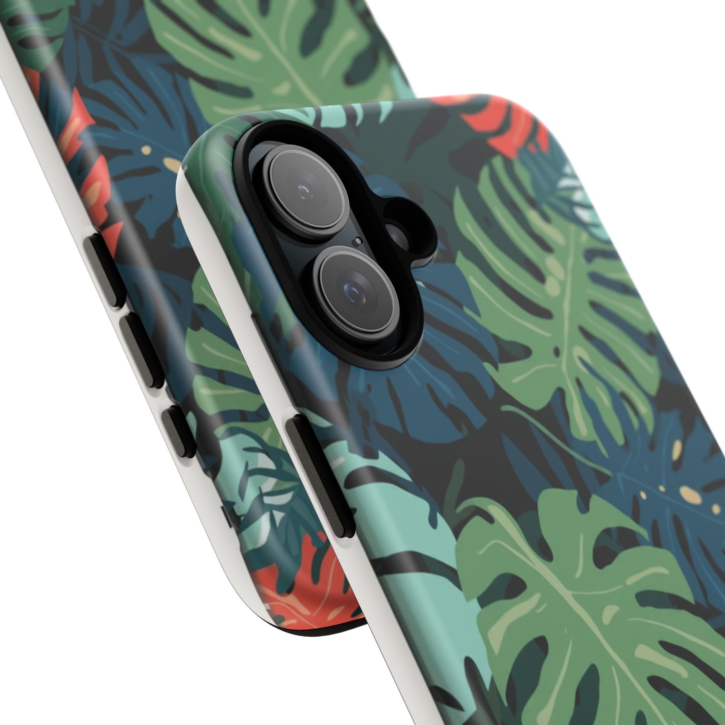Tropical Monstera Phone Case — Colorful Leaf Protective Tough Case
