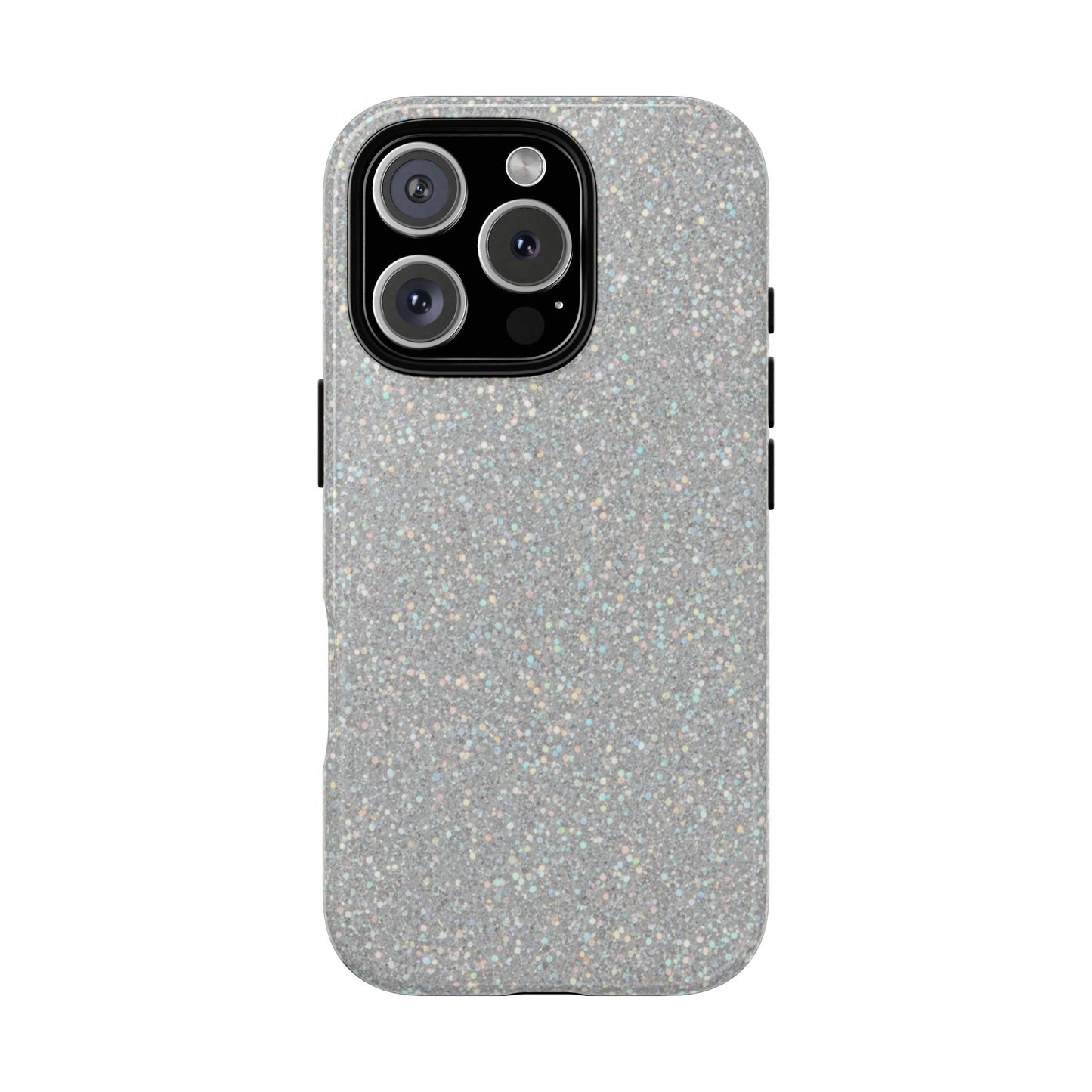 Glitter Silver Tough Phone Case — Sparkling Protective Phone Case