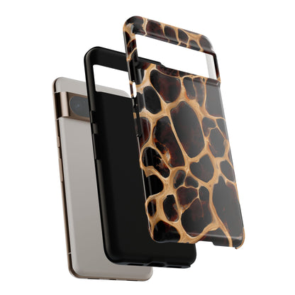 Phone Case — Brown Leather Dot Texture Rugged Protective Cover