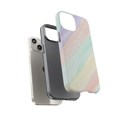 Pastel Watercolor Stripe Tough Phone Case