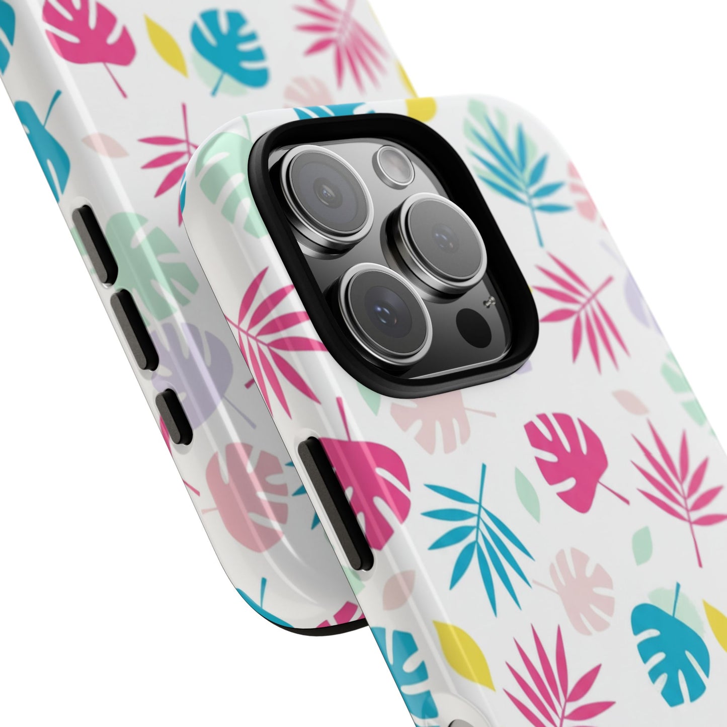 Tropical Leaf Phone Case — Colorful Pastel Monstera & Palm iPhone Case