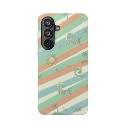 Magnetic Impact-Resistant Phone Case — Retro Surf Stripes
