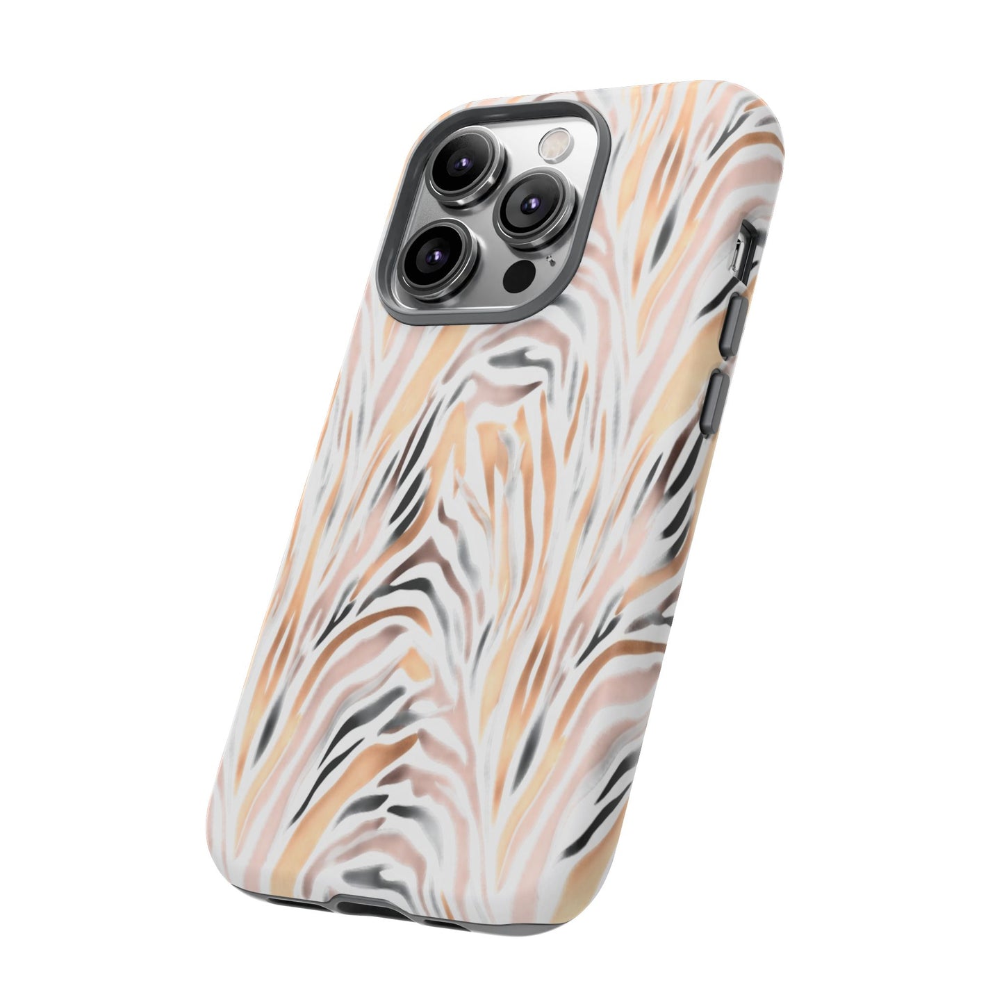 Tough Case — Neutral Watercolor Tiger Stripe Phone Case