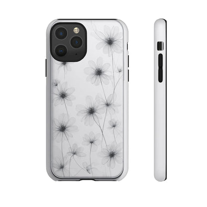 Tough Case — Black & White Floral Tough Phone Case