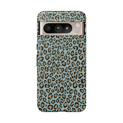 Leopard Print Tough Phone Case - Blue Cheetah Protective Cover