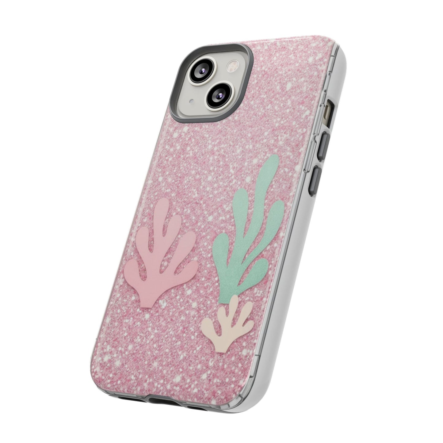Pink Glitter Seaweed Tough Case - Sparkle Protective Phone Cover