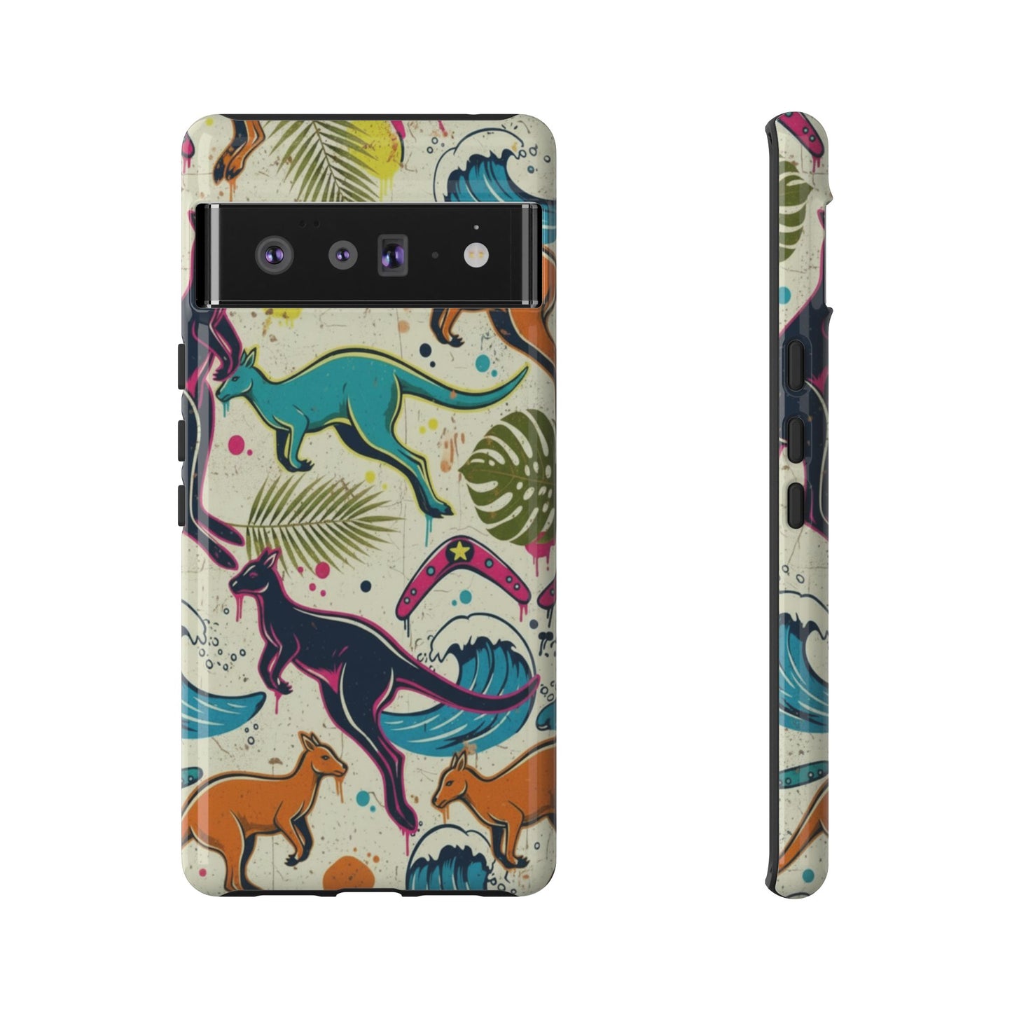 Tough Cases — Colorful Surfing Kangaroo Phone Case