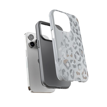 Silver Leopard Tough Phone Case
