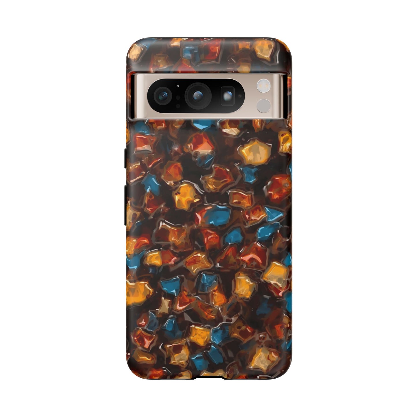 Phone Case - Amber Tortoiseshell Mosaic Protective Cover