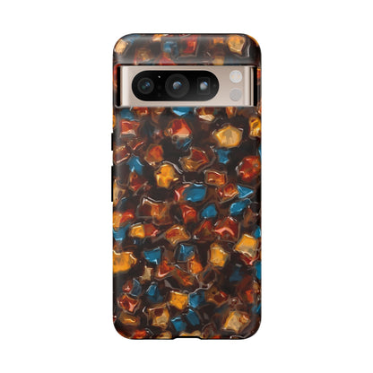 Phone Case - Amber Tortoiseshell Mosaic Protective Cover