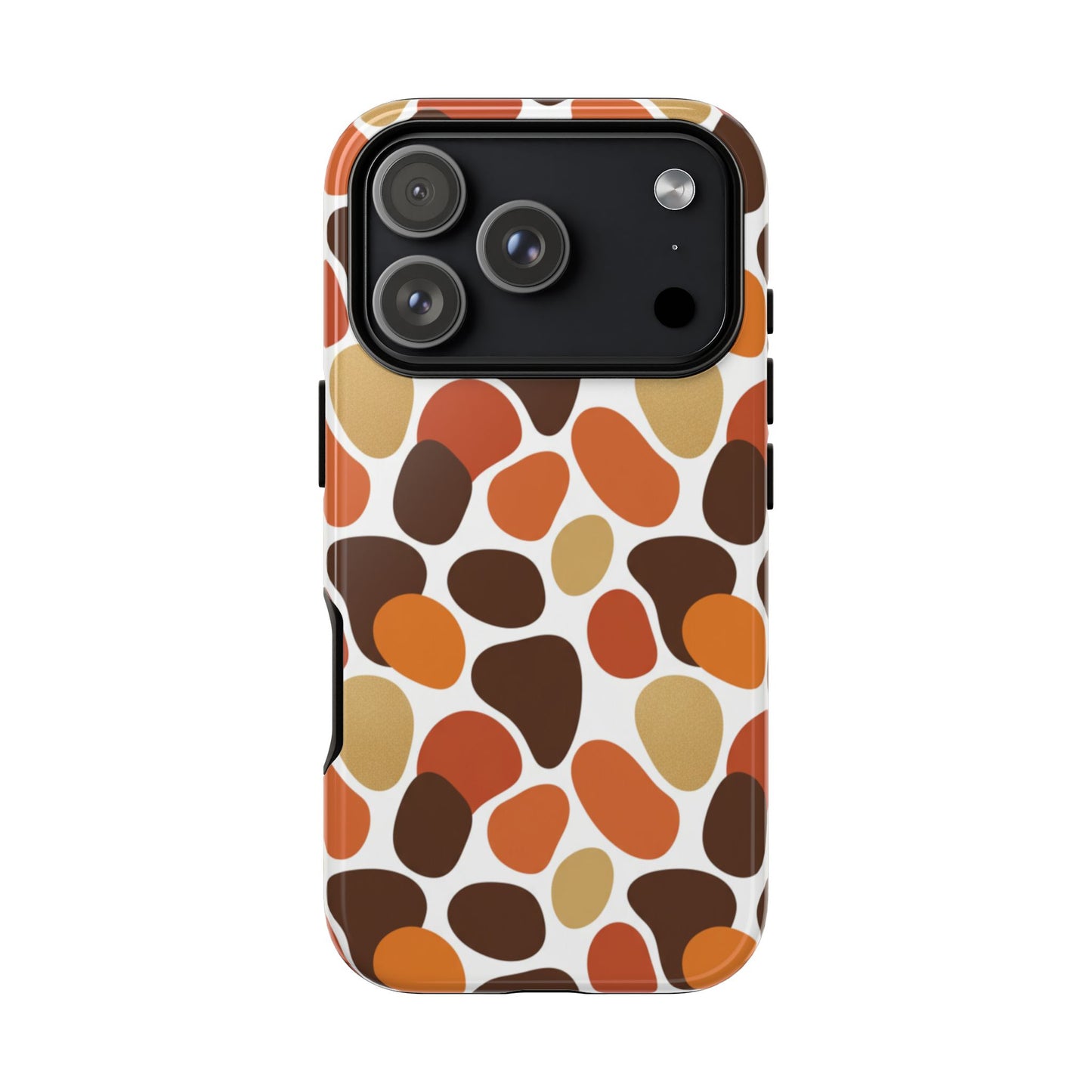 Phone Case — Retro Pebble Pattern in Warm Autumn Colors