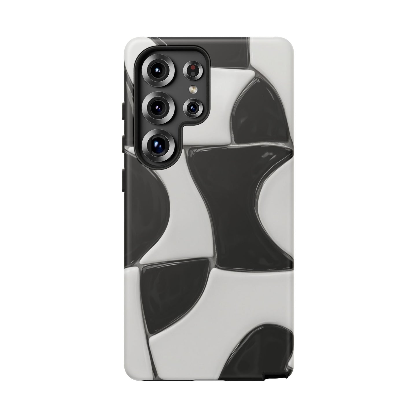 Black & White Abstract Pattern Tough Phone Case