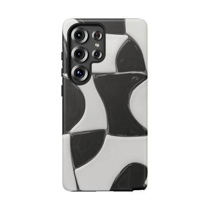 Black & White Abstract Pattern Tough Phone Case