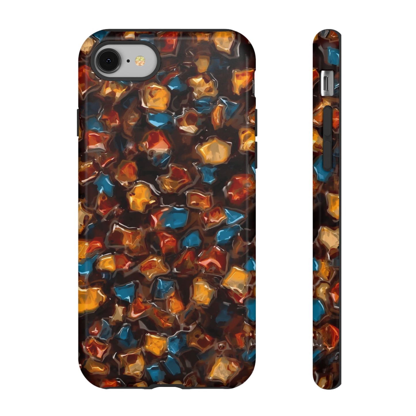 Phone Case - Amber Tortoiseshell Mosaic Protective Cover