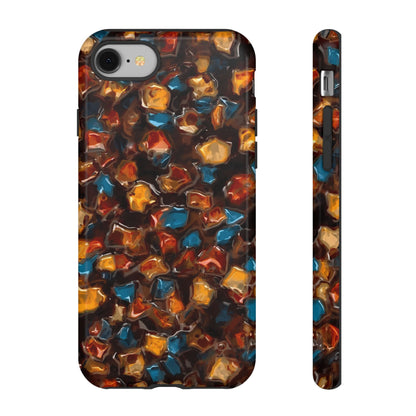 Phone Case - Amber Tortoiseshell Mosaic Protective Cover