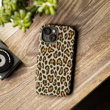 Leopard Print Tough Phone Case — Durable Protective Animal Print Case