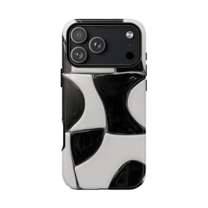 Black & White Abstract Pattern Tough Phone Case