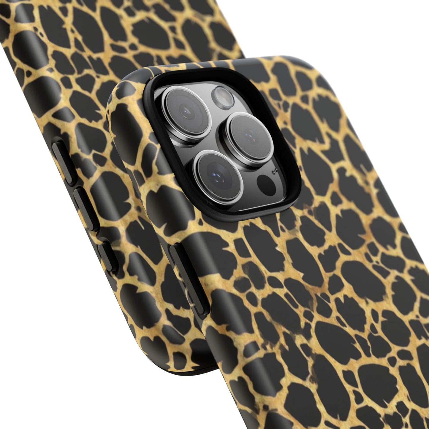 Giraffe Print Tough Phone Case — Durable Leopard-Style Protective Cover