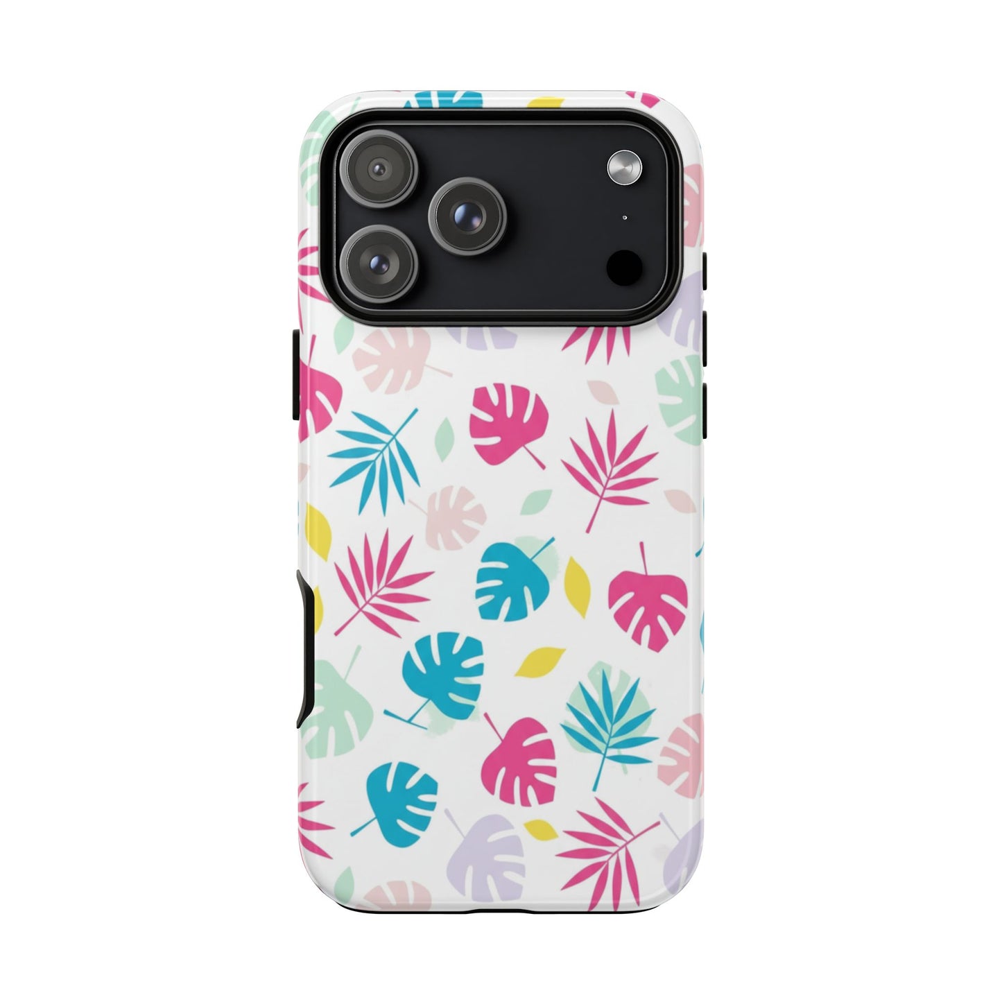 Tropical Leaf Phone Case — Colorful Pastel Monstera & Palm iPhone Case
