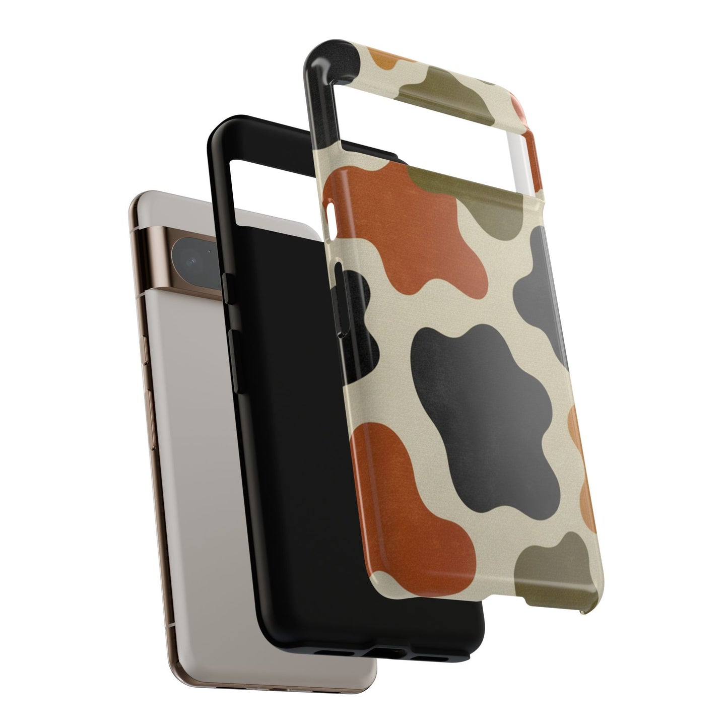 Retro Abstract Camouflage Phone Case — Earth Tone Tough Case