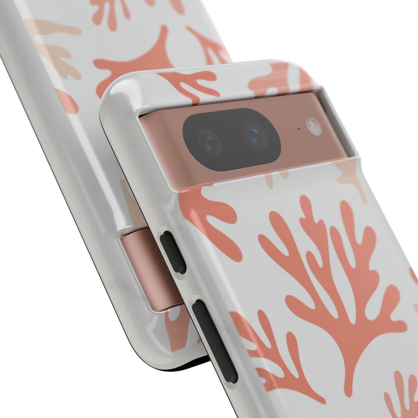 Coral Reef Pattern Tough Phone Case — Pink Beachy Protective Cover