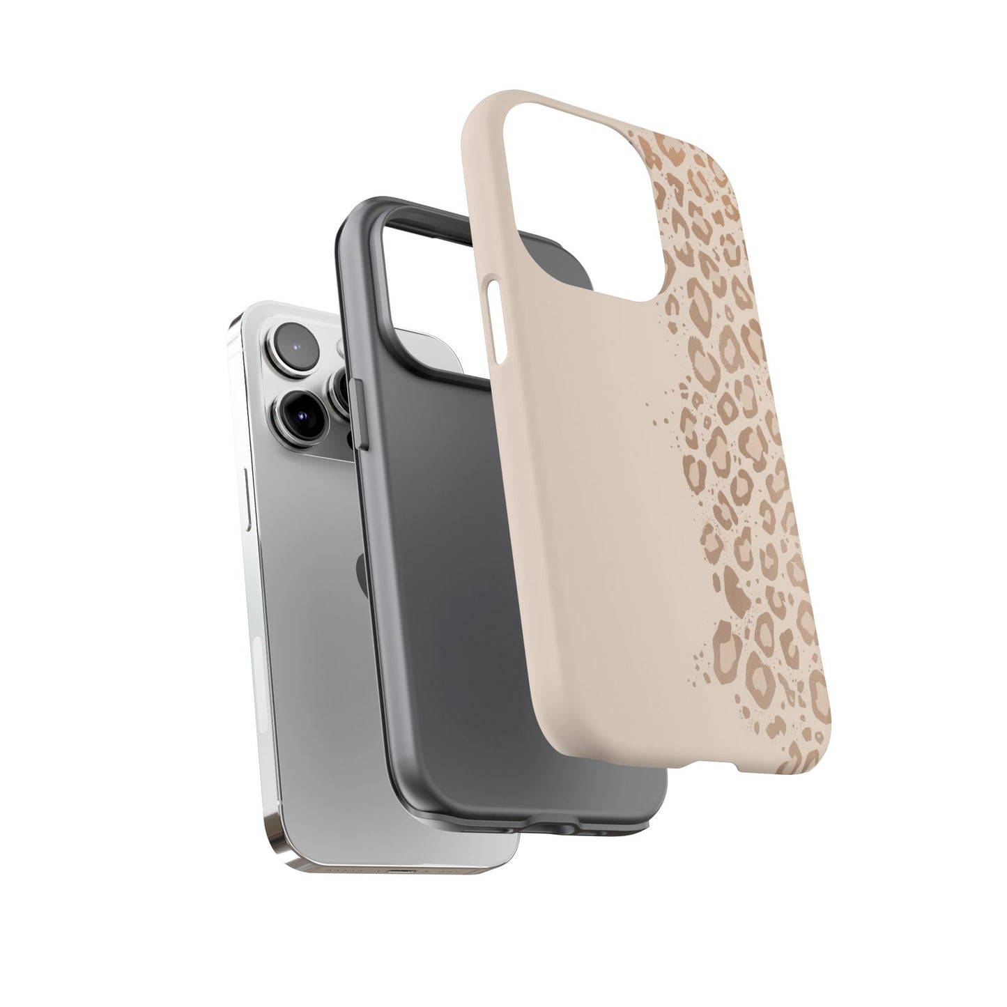 Phone Case – Beige Leopard Print Protective Cover