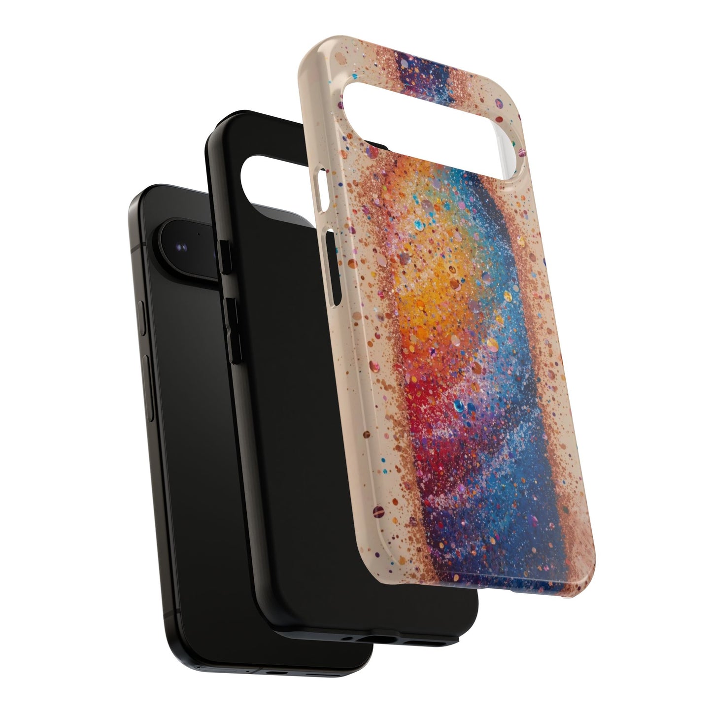 Galaxy Bottle Tough Phone Case — Colorful Nebula Splash iPhone Cover