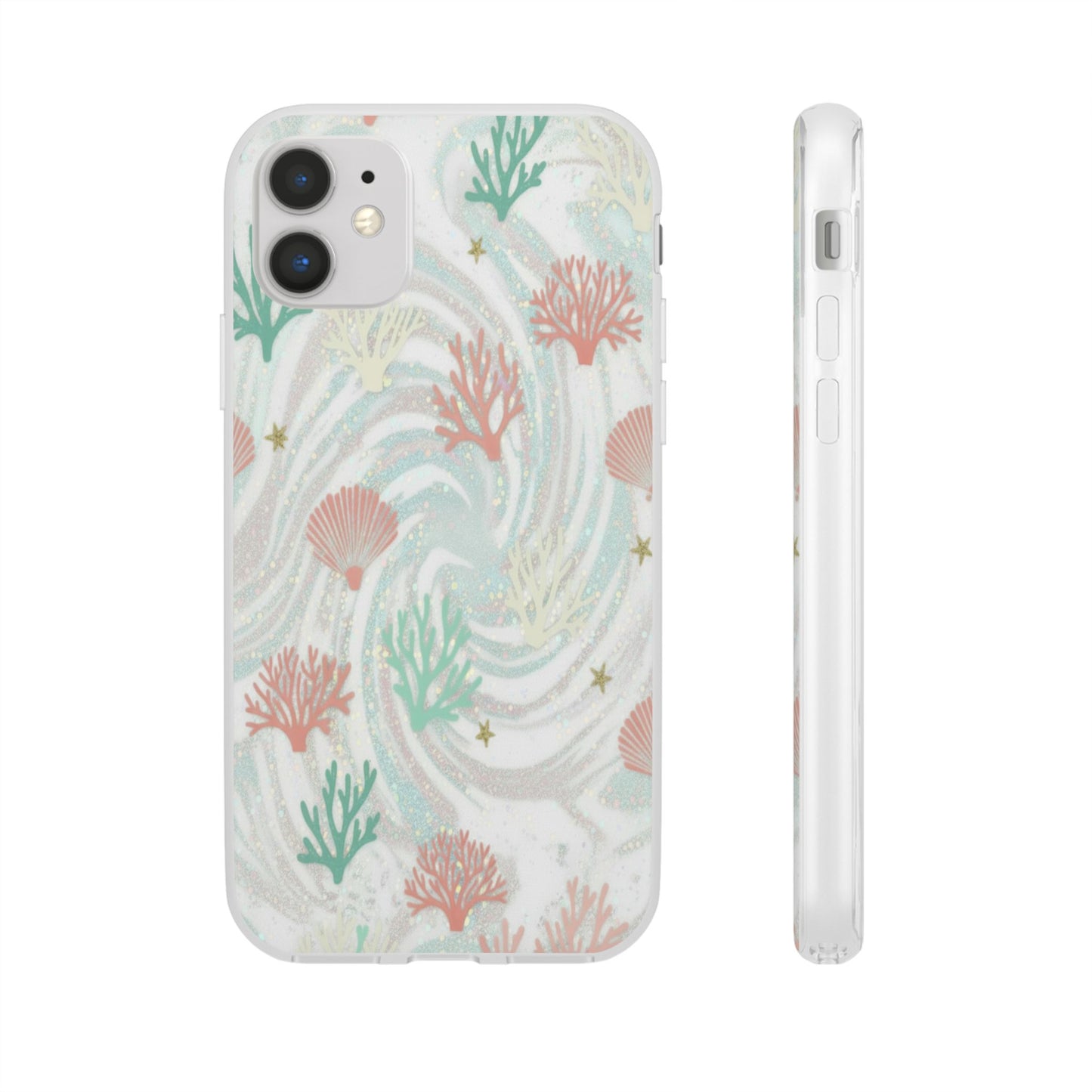 Pastel Seashell Phone Case — Coral Reef Wave iPhone Cover