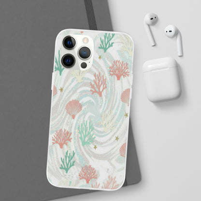Pastel Seashell Phone Case — Coral Reef Wave iPhone Cover