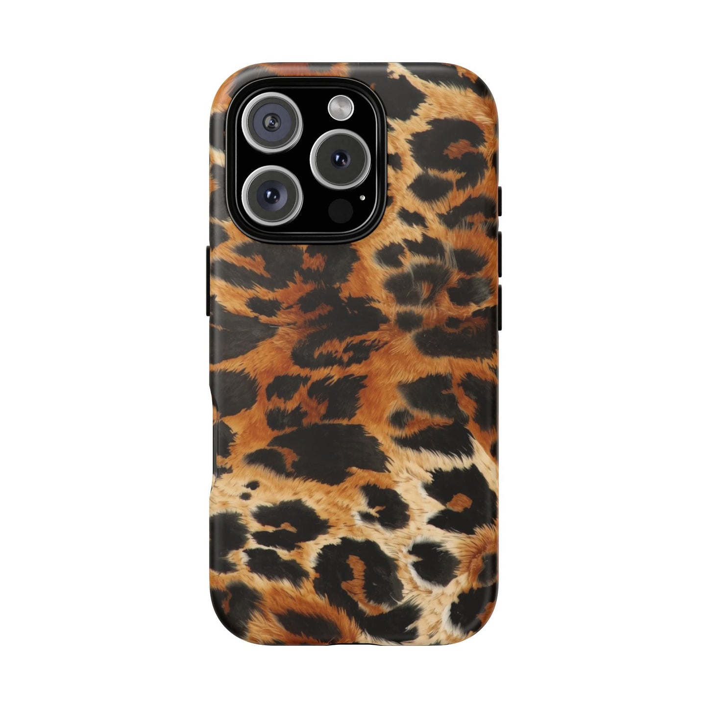 Leopard Print Tough Phone Case – Rugged Protective iPhone Cover