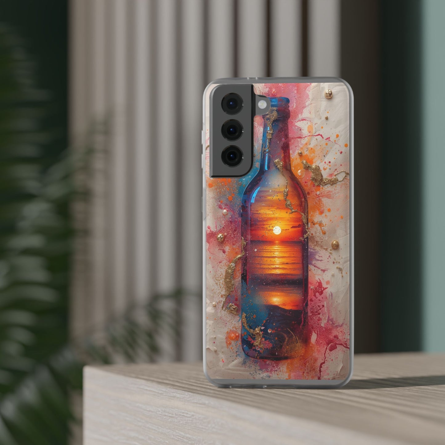 Copy of Floral Holographic Phone Case — Iridescent Leaves & Flowers Flexi Case