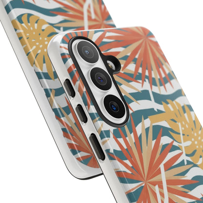 Tropical Palm Tough Phone Case – Retro Wave Floral Protective Cover