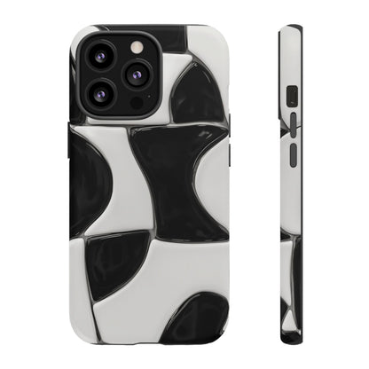 Black & White Abstract Pattern Tough Phone Case