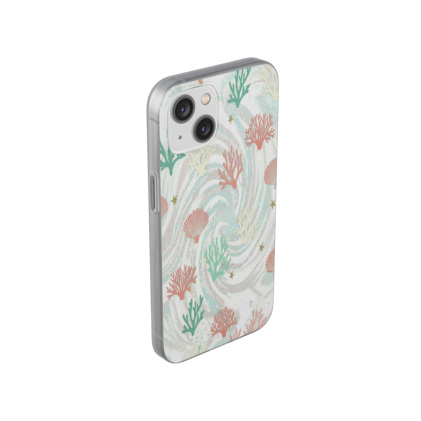 Pastel Seashell Phone Case — Coral Reef Wave iPhone Cover