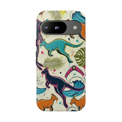 Tough Cases — Colorful Surfing Kangaroo Phone Case