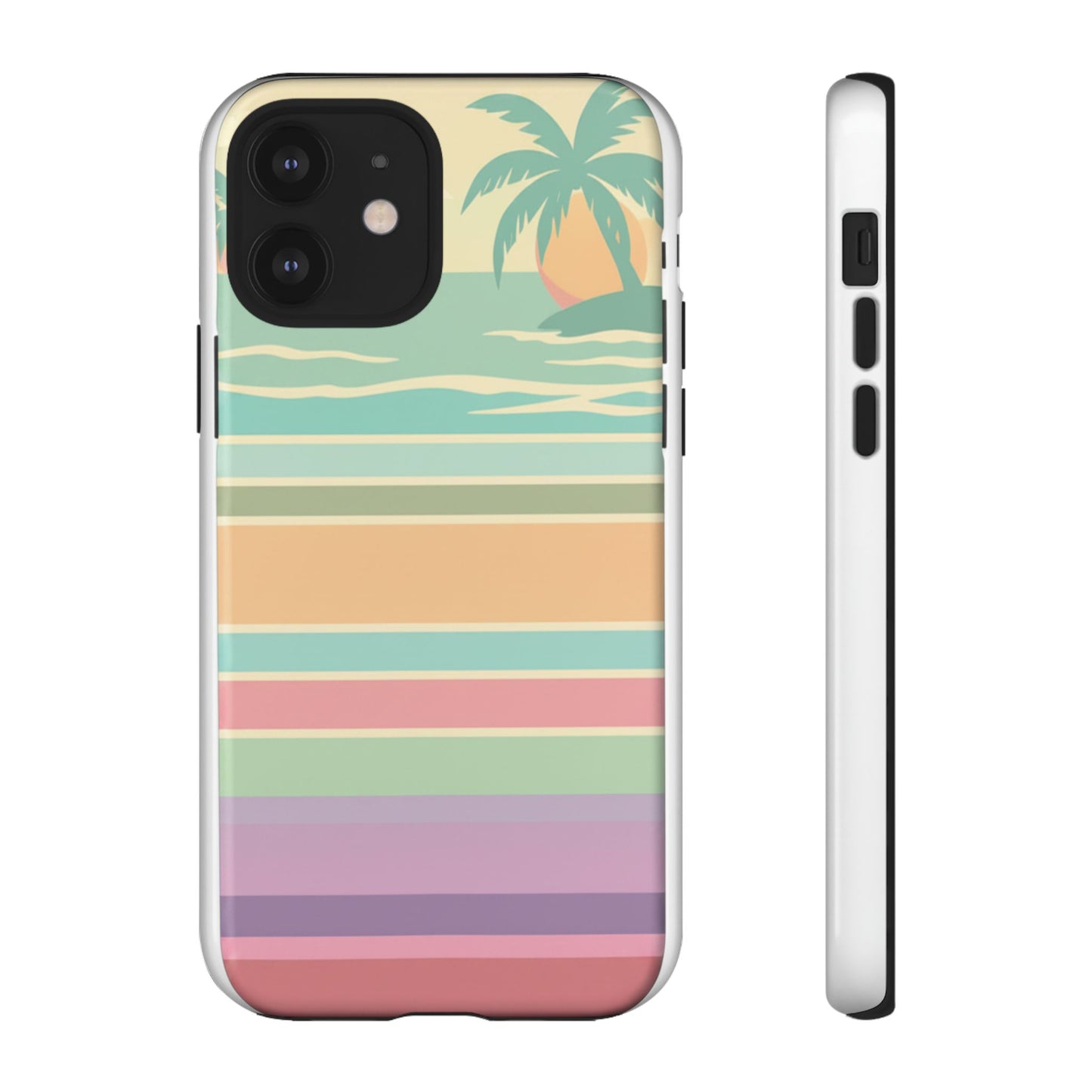 Tough Case — Retro Pastel Sunset Palm Tree Phone Case