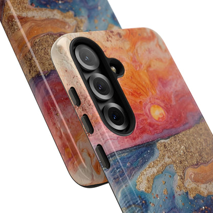 Sunset Coast Phone Case — Colorful Abstract Beach Art Tough Case