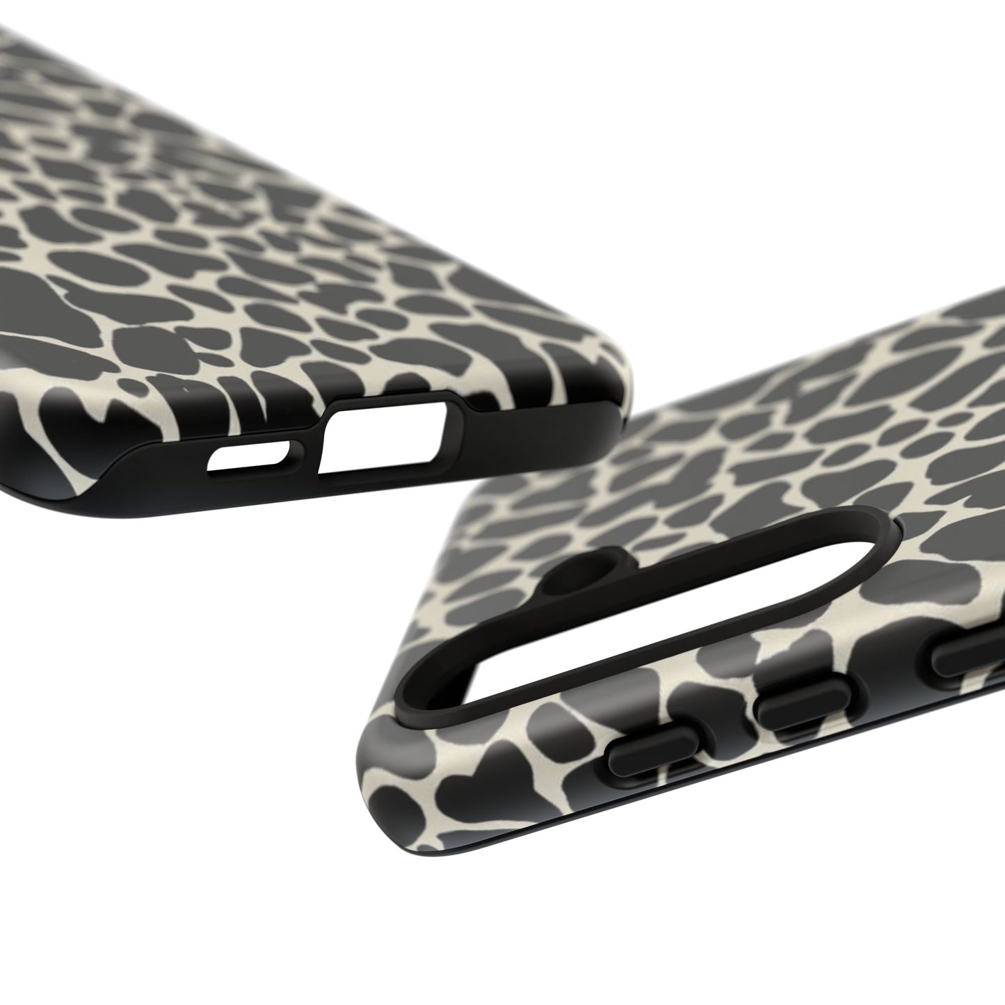 Black and White Cowhide Phone Case — Protective Tough Case