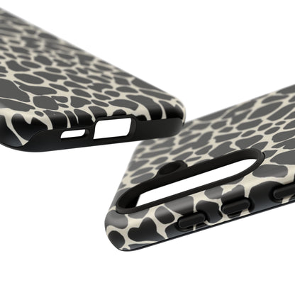 Black and White Cowhide Phone Case — Protective Tough Case