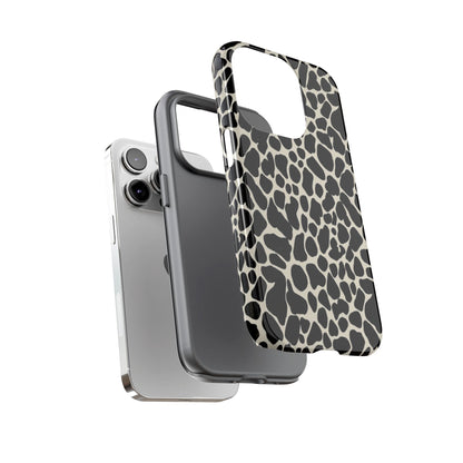 Black and White Cowhide Phone Case — Protective Tough Case