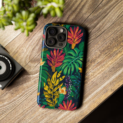 Tropical Floral Phone Case — Vibrant Jungle Leaf Protective Cover