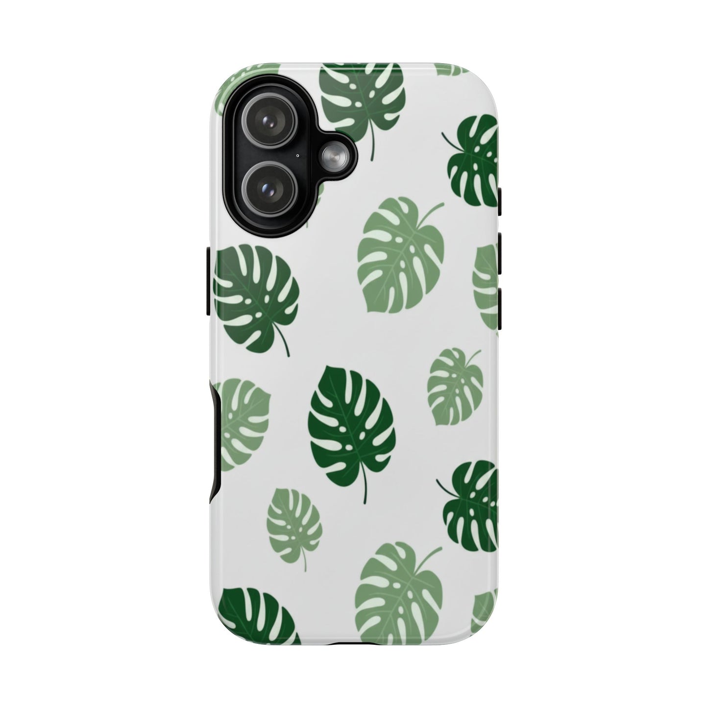 Monstera Leaf Phone Case — Tropical Green Pattern Tough Case