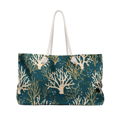 Coral Reef Weekender Bag – Nautical Teal Travel Tote